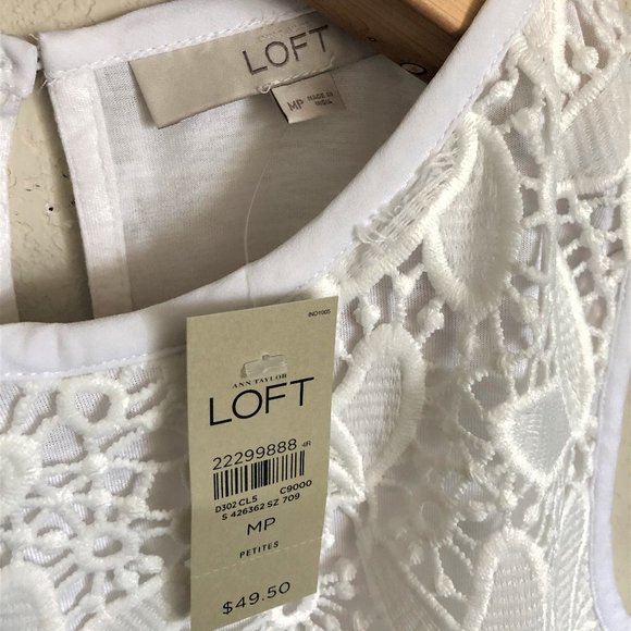 NWT Loft Lace Shell Top - Picture 4 of 9